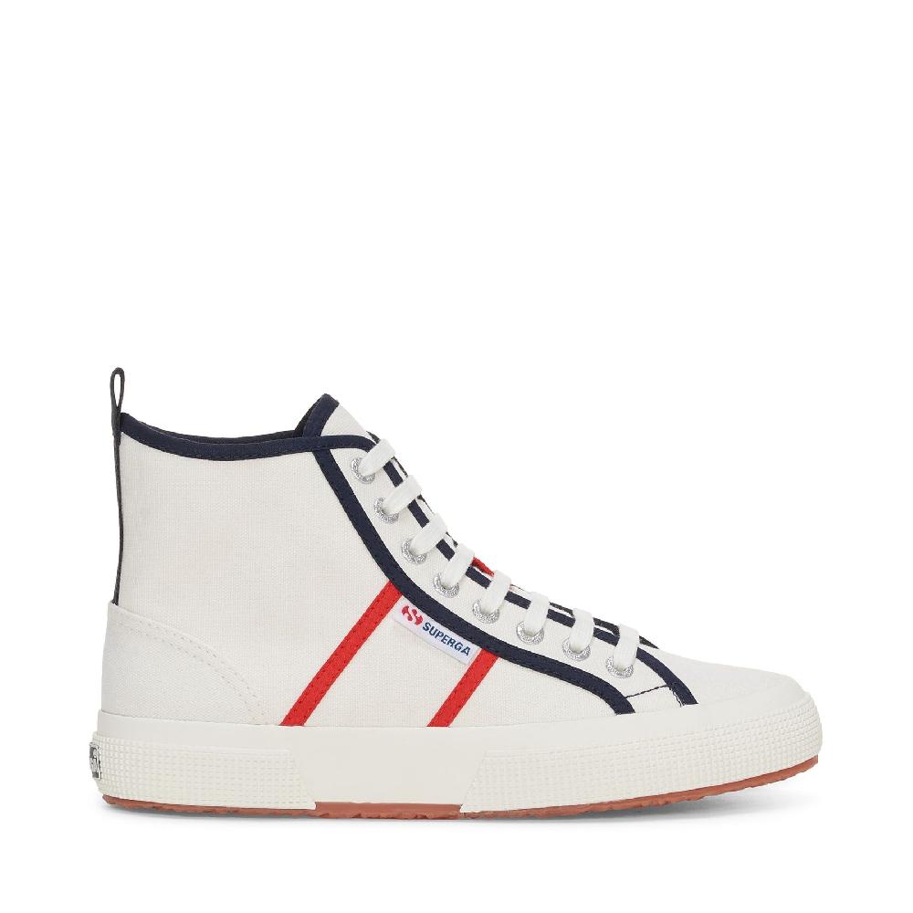 Superga 2750 MID COLORBLOCKINGWHITE AVORIO-BLUE NAVY-RED
