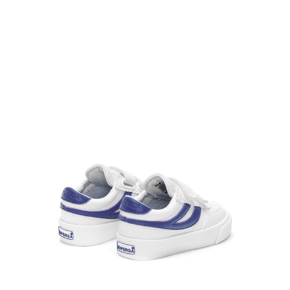 Superga 2846 KIDS SEATTLE STRAPS VEGAN MATERIALWHITE-BLUE ROYAL