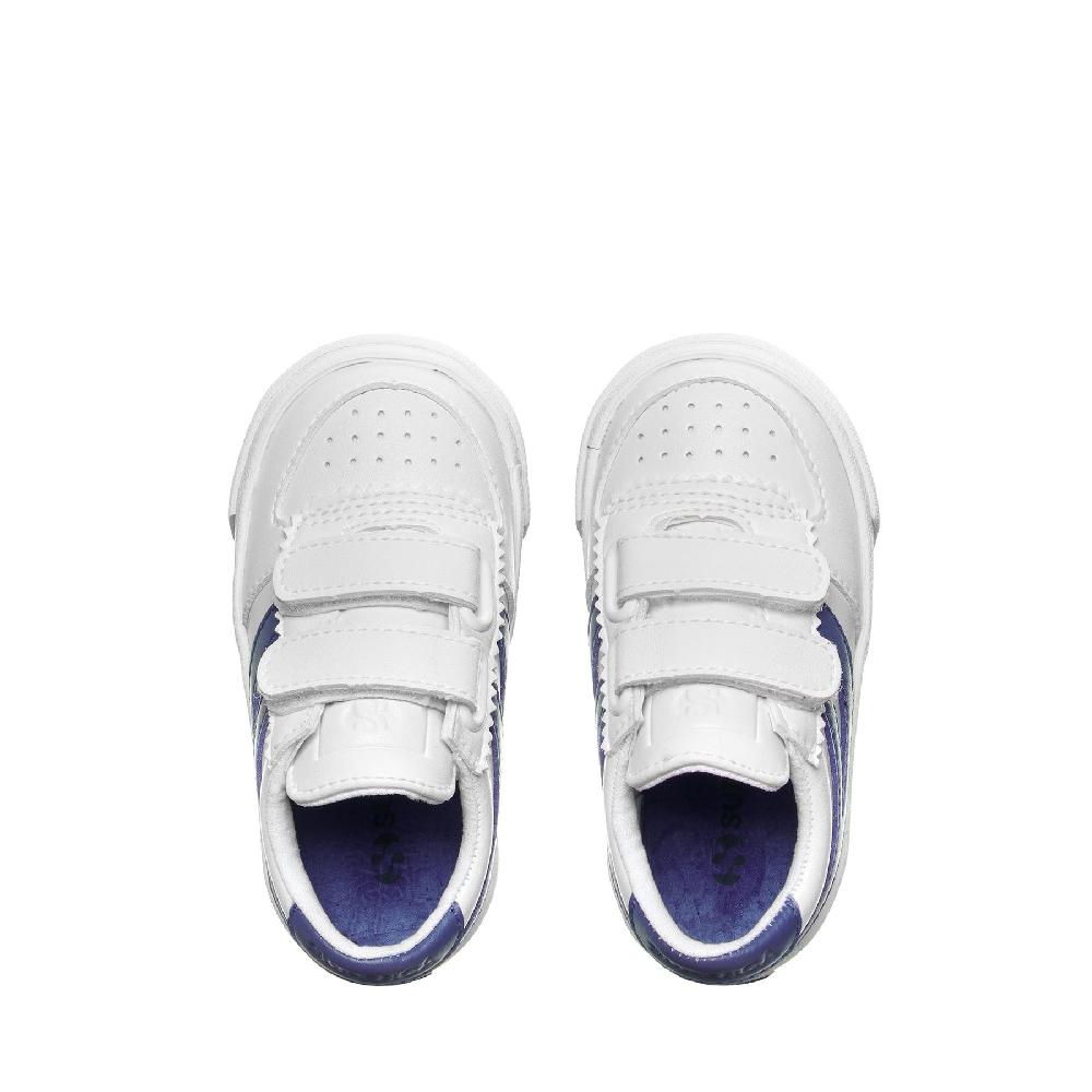 Superga 2846 KIDS SEATTLE STRAPS VEGAN MATERIALWHITE-BLUE ROYAL