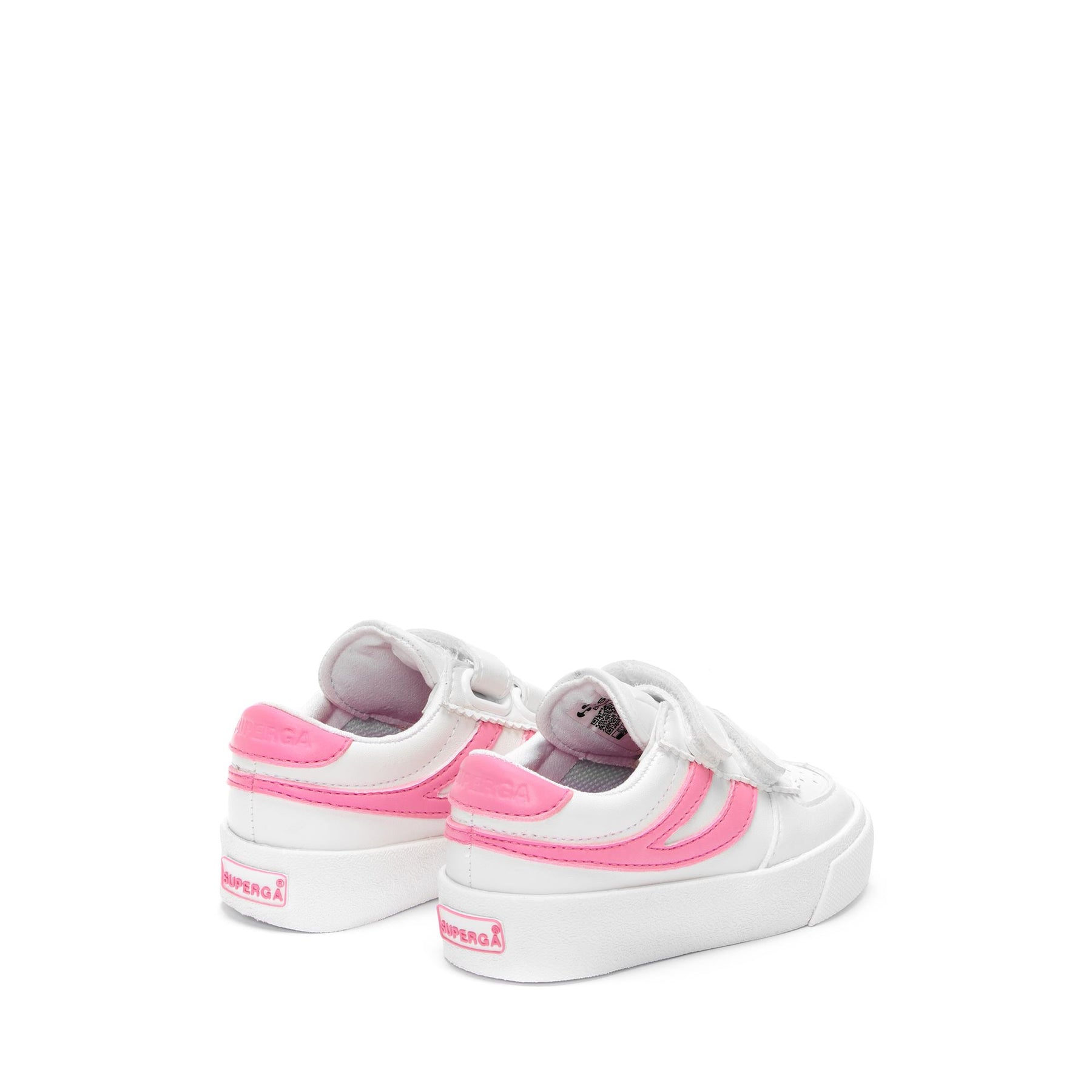 Superga 2846 KIDS SEATTLE STRAPS VEGAN MATERIALWHITE-NEON PINK