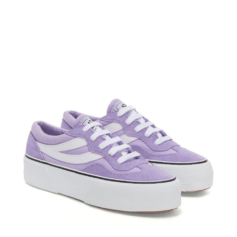 Superga 3041 REVOLLEY COLORBLOCK PLATFORMVIOLET LILLA-WHITE