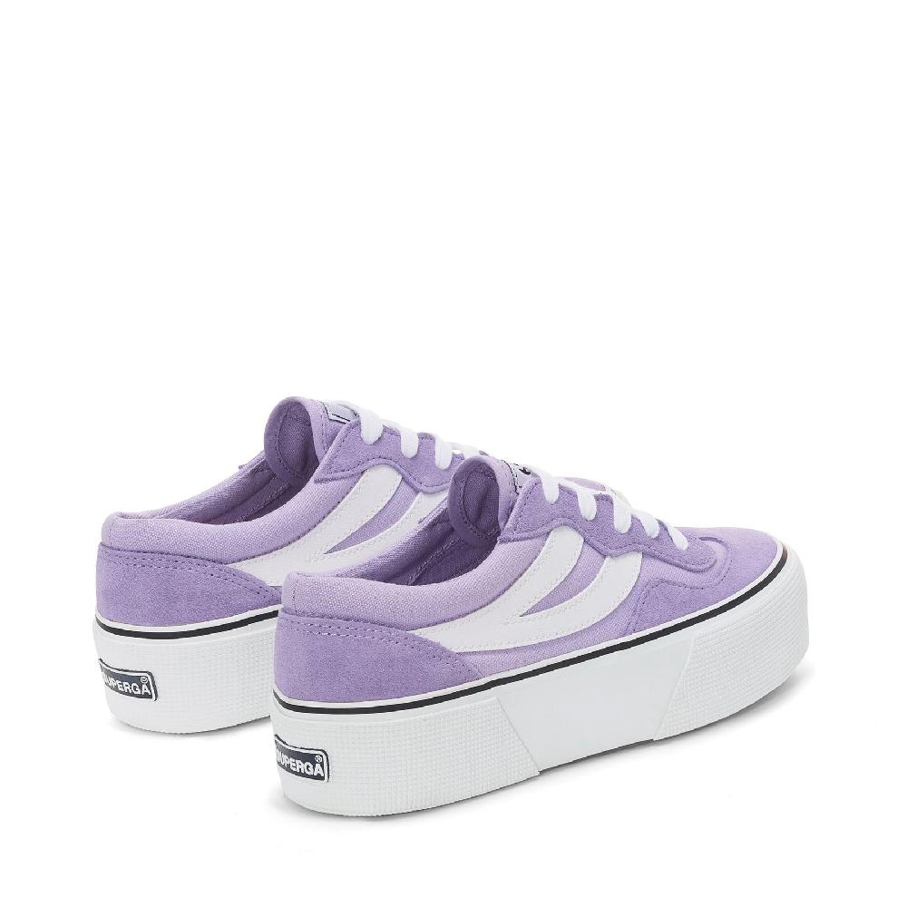Superga 3041 REVOLLEY COLORBLOCK PLATFORMVIOLET LILLA-WHITE