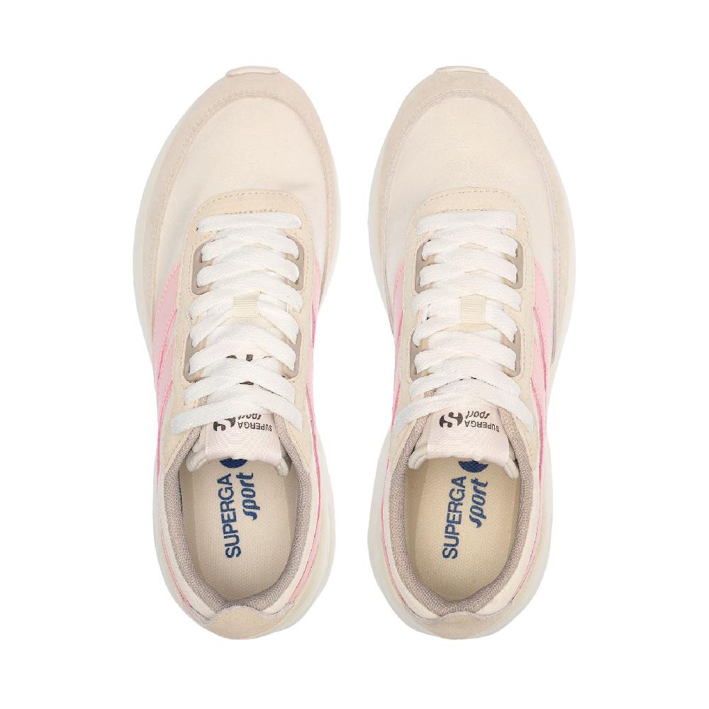 Superga 4089 TRAINING 9TS SLIMWHITE AVORIO-BEIGE LT-NOSEGAY-BEIGE NATURAL-GREY STONE