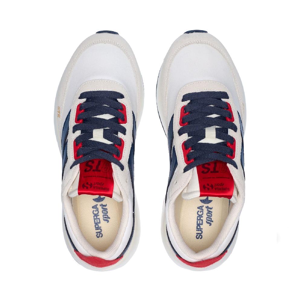 Superga 4089 TRAINING 9TS SLIMWHITE AVORIO-NAVY-RED