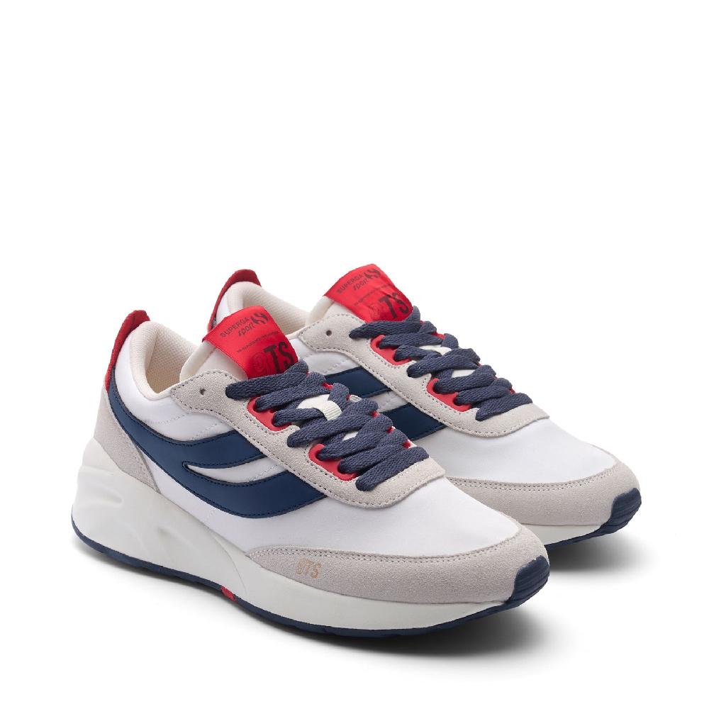 Superga 4089 TRAINING 9TS SLIMWHITE AVORIO-NAVY-RED