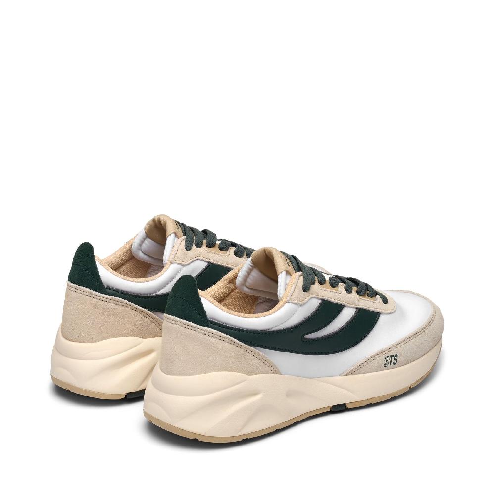 Superga 4089 TRAINING 9TS SLIMWHITE-BEIGE NATURAL-GREEN DK FOREST-BEIGE LT