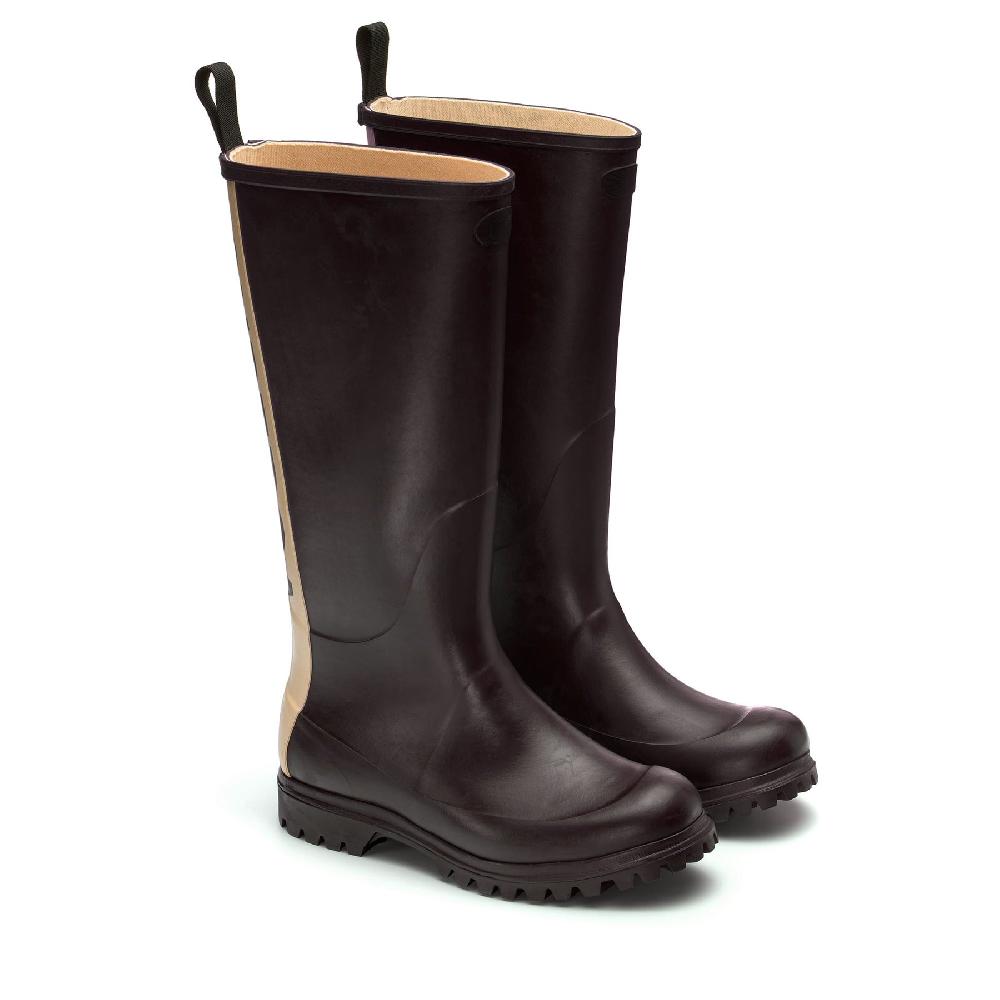 Superga 799 RUBBER BOOTS LETTERINGBLACK BRISTOL-OFF WHITE