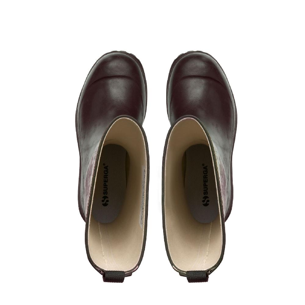 Superga 799 RUBBER BOOTS LETTERINGBLACK BRISTOL-OFF WHITE