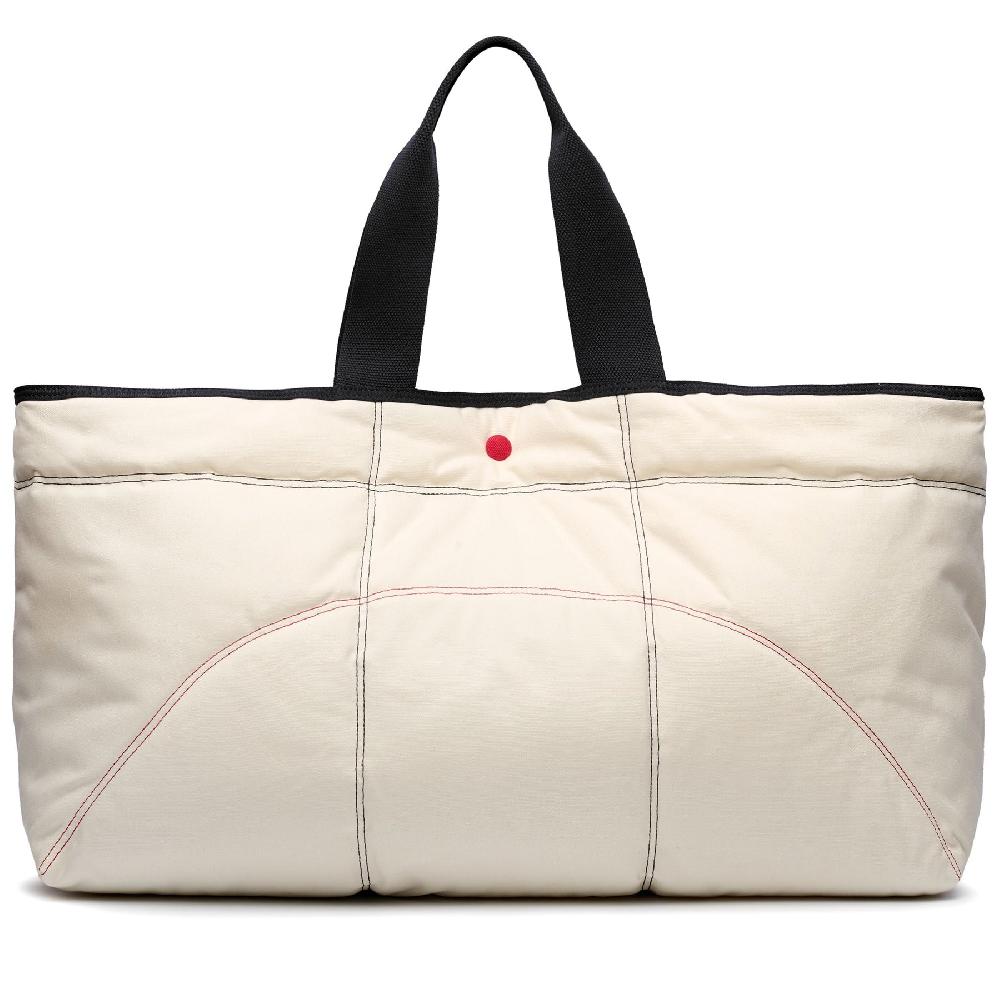 Superga MAXI PADDED WAXED CANVAS TOTE BAG COLORBLOCKWHITE AVORIO-NAVY-RED