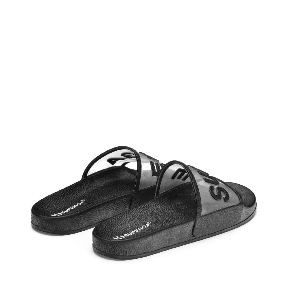 Superga 1908 SLIDES CLEAR IDENTITYBLACK