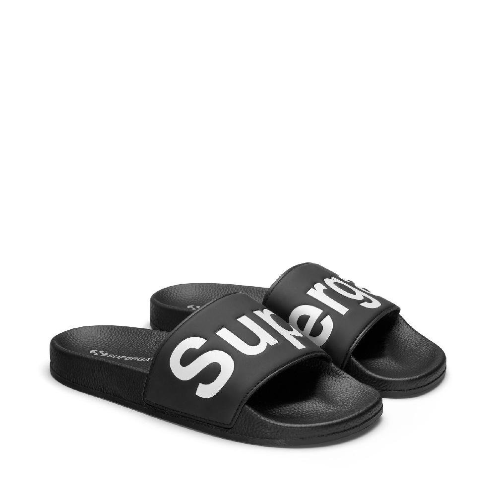 Superga 1908 SLIDES POLYSOFTBLACK-WHITE