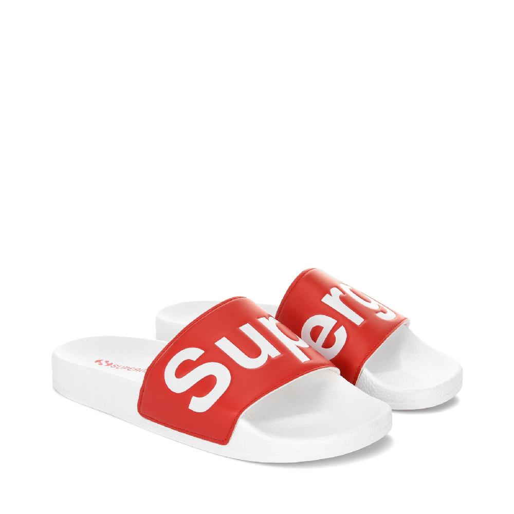 Superga 1908 SLIDES POLYSOFTWHITE-RED