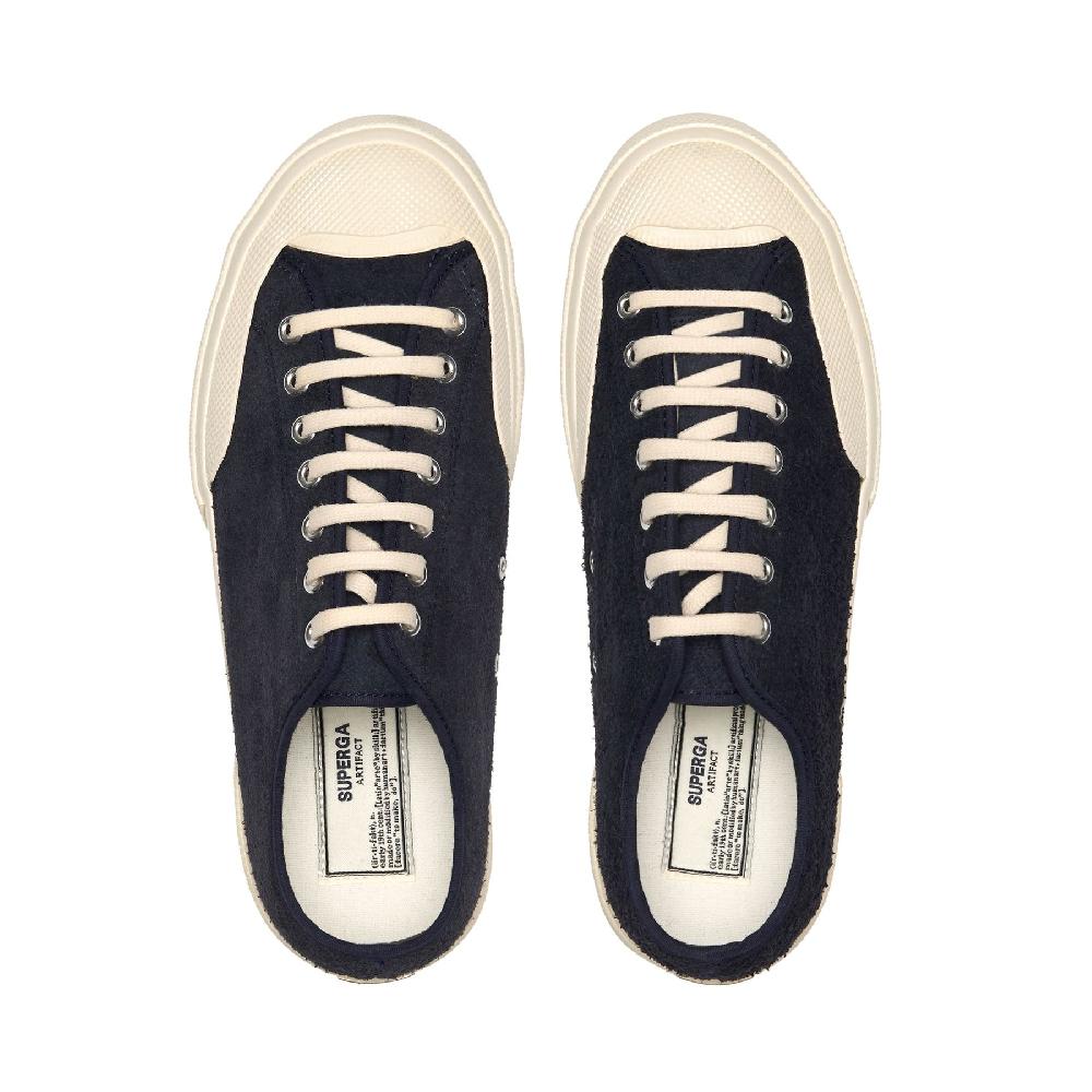 Superga 2432 WORKS HAIRY SUEDENAVY-OFF WHITE