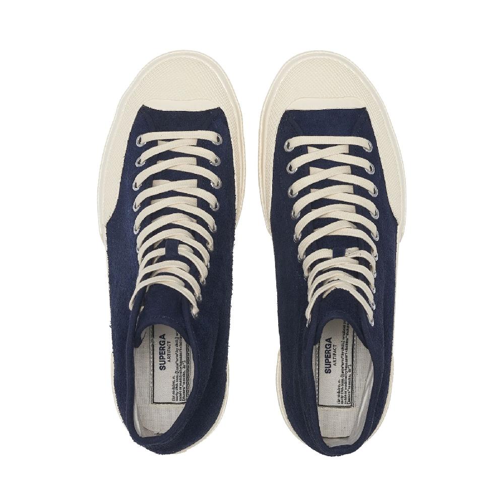 Superga 2433 WORKS HAIRY SUEDENAVY-OFF WHITE