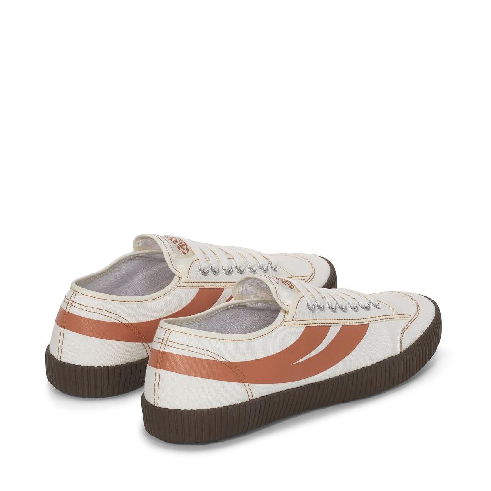 Superga 2619 ST 1WHITE AVORIO-BROWN LEATHER