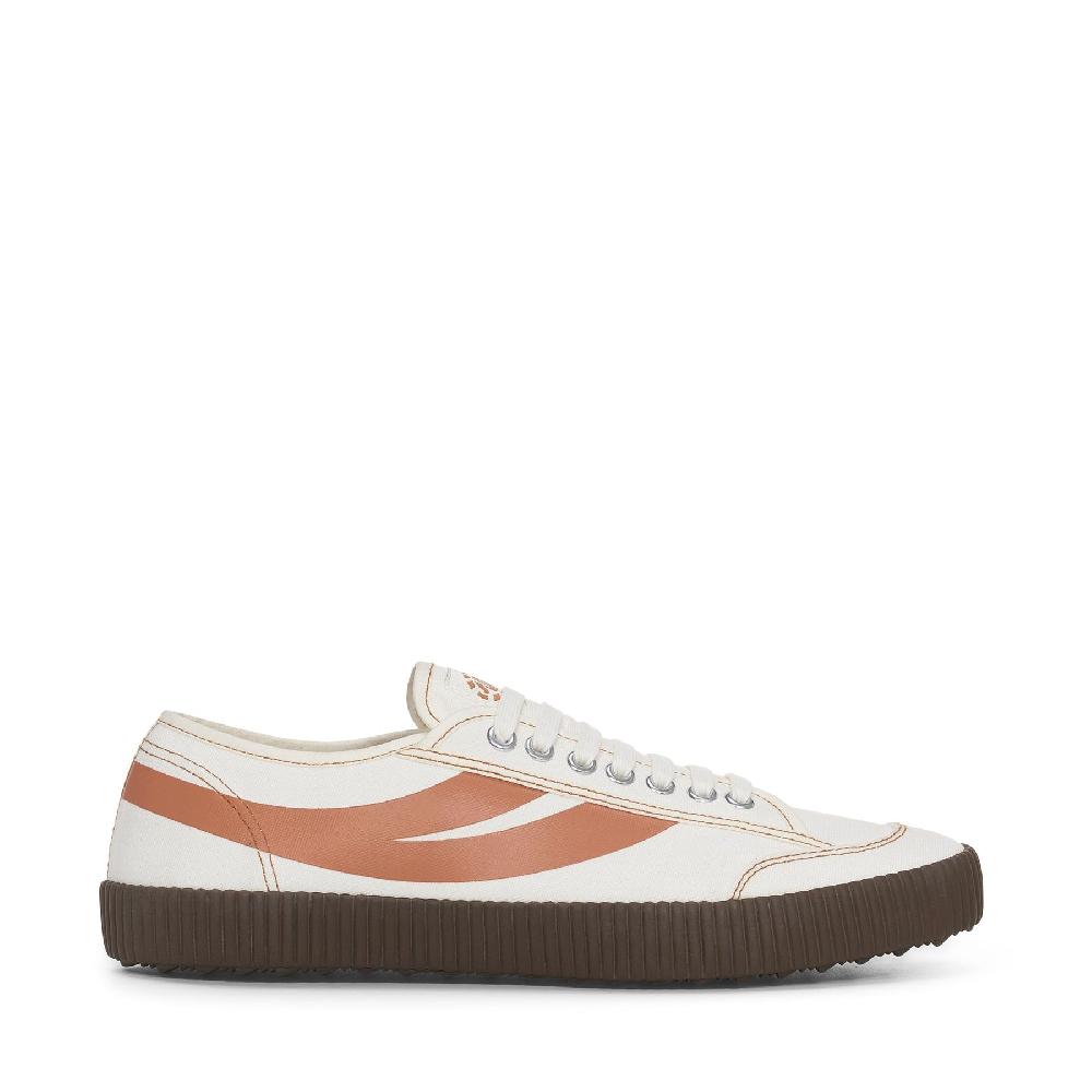 Superga 2619 ST 1WHITE AVORIO-BROWN LEATHER