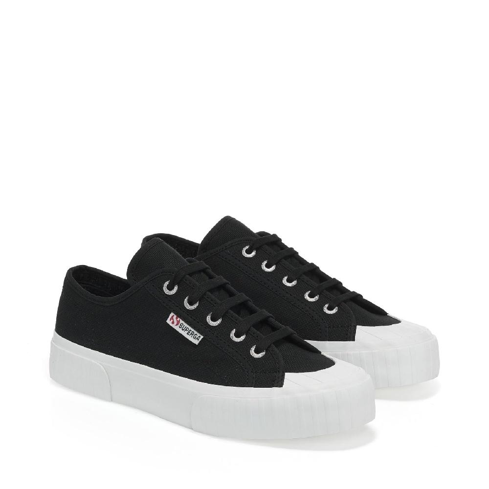 Superga 2630 STRIPEBLACK-FWHITE