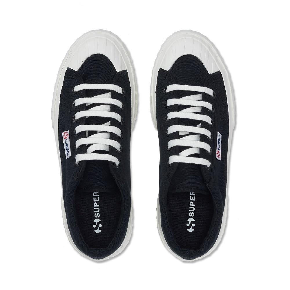 Superga 2631 STRIPE PLATFORMBLACK-WHITE AVORIO