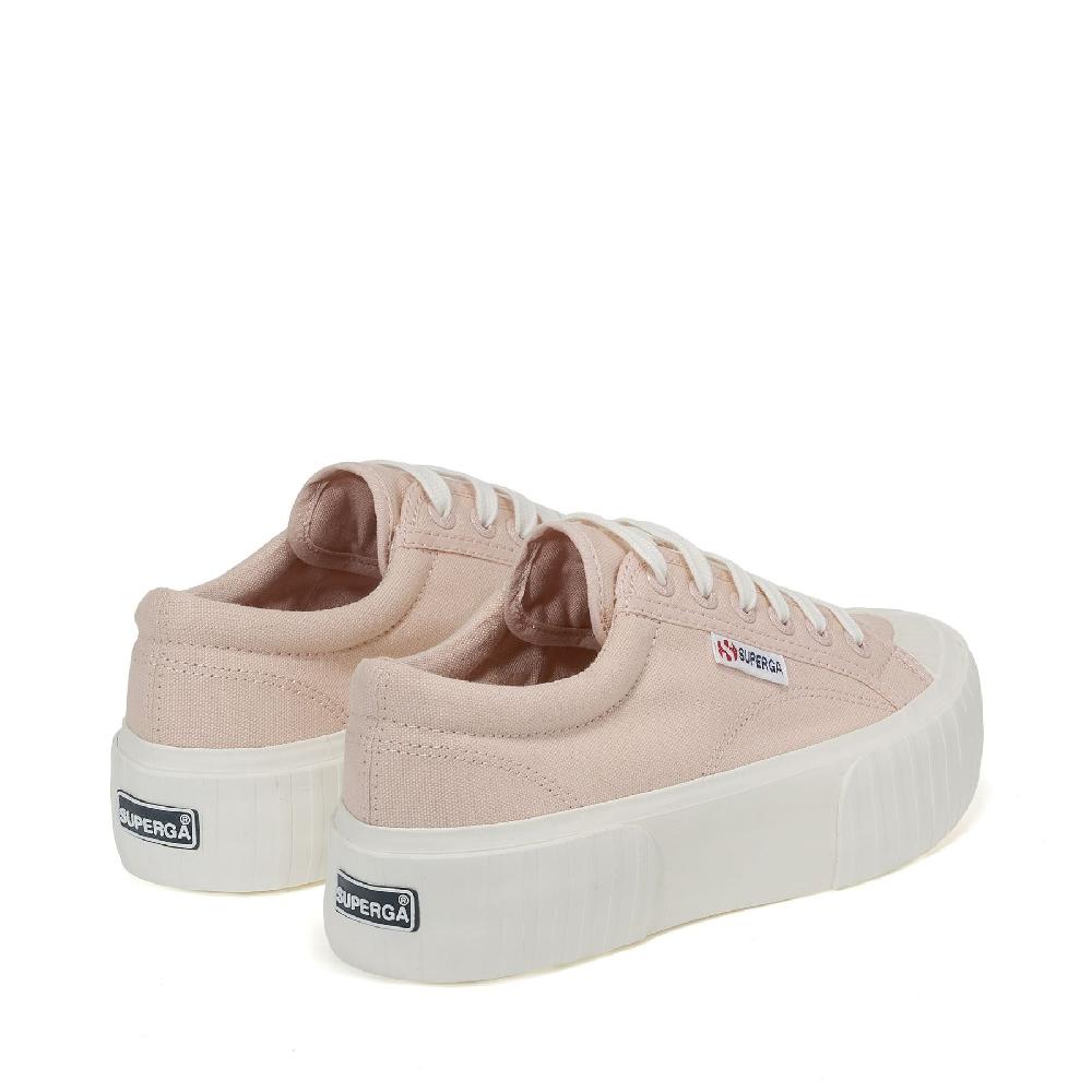 Superga 2631 STRIPE PLATFORMPINK SKIN-F AVORIO