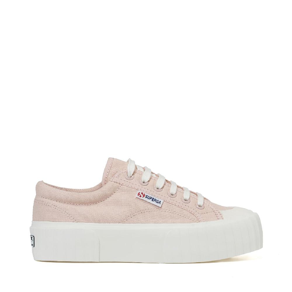Superga 2631 STRIPE PLATFORMPINK SKIN-F AVORIO