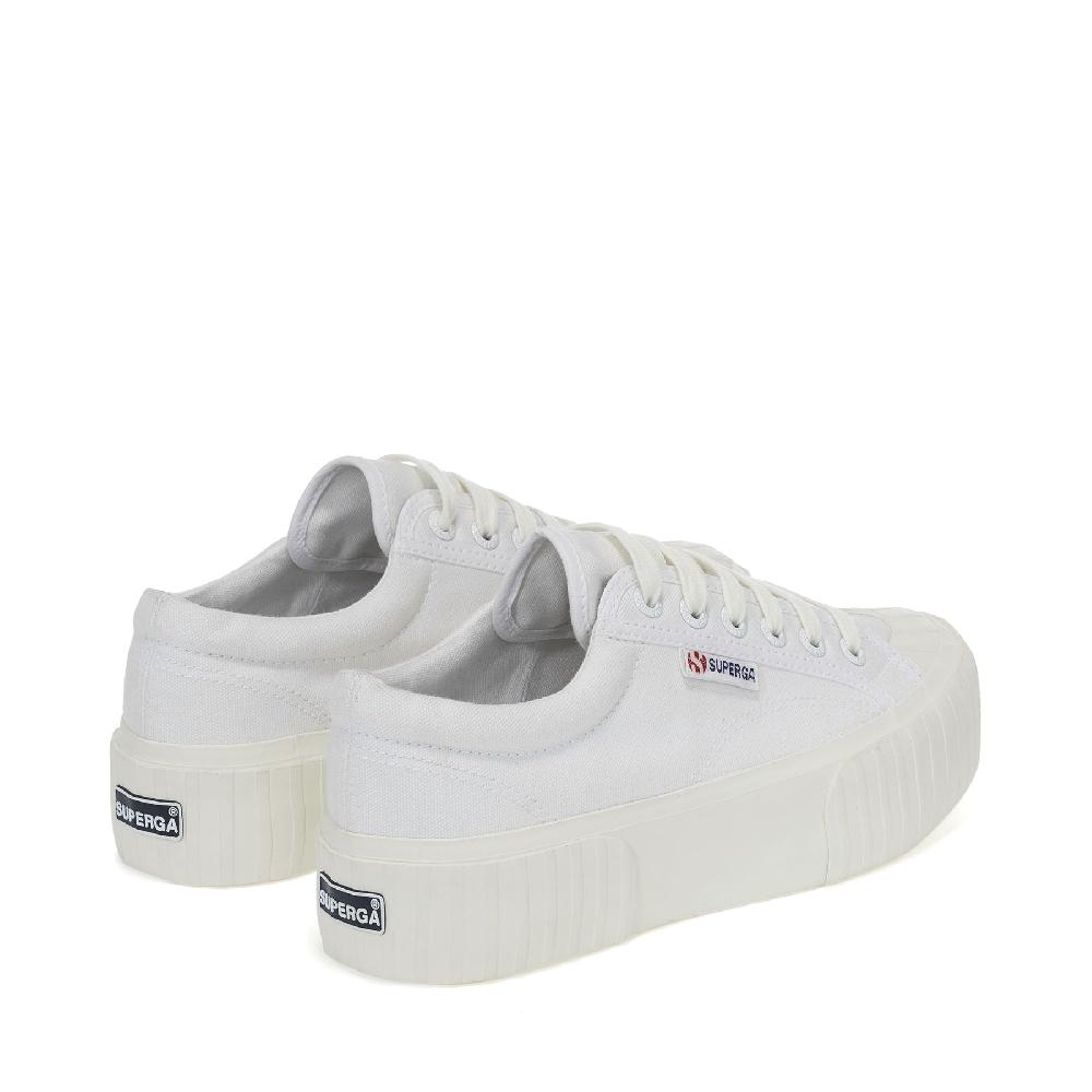 Superga 2631 STRIPE PLATFORMWHITE-WHITE AVORIO