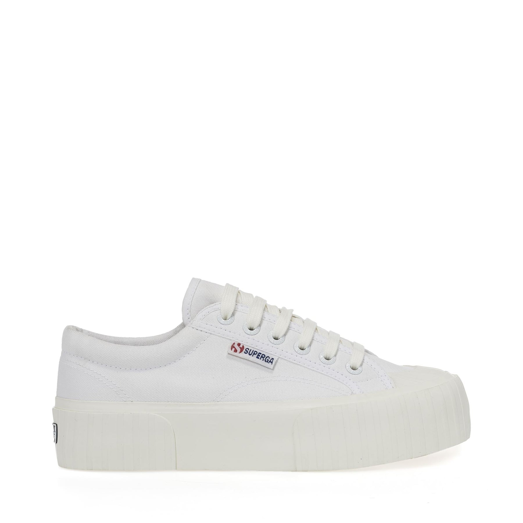 Superga 2631 STRIPE PLATFORMWHITE-WHITE AVORIO