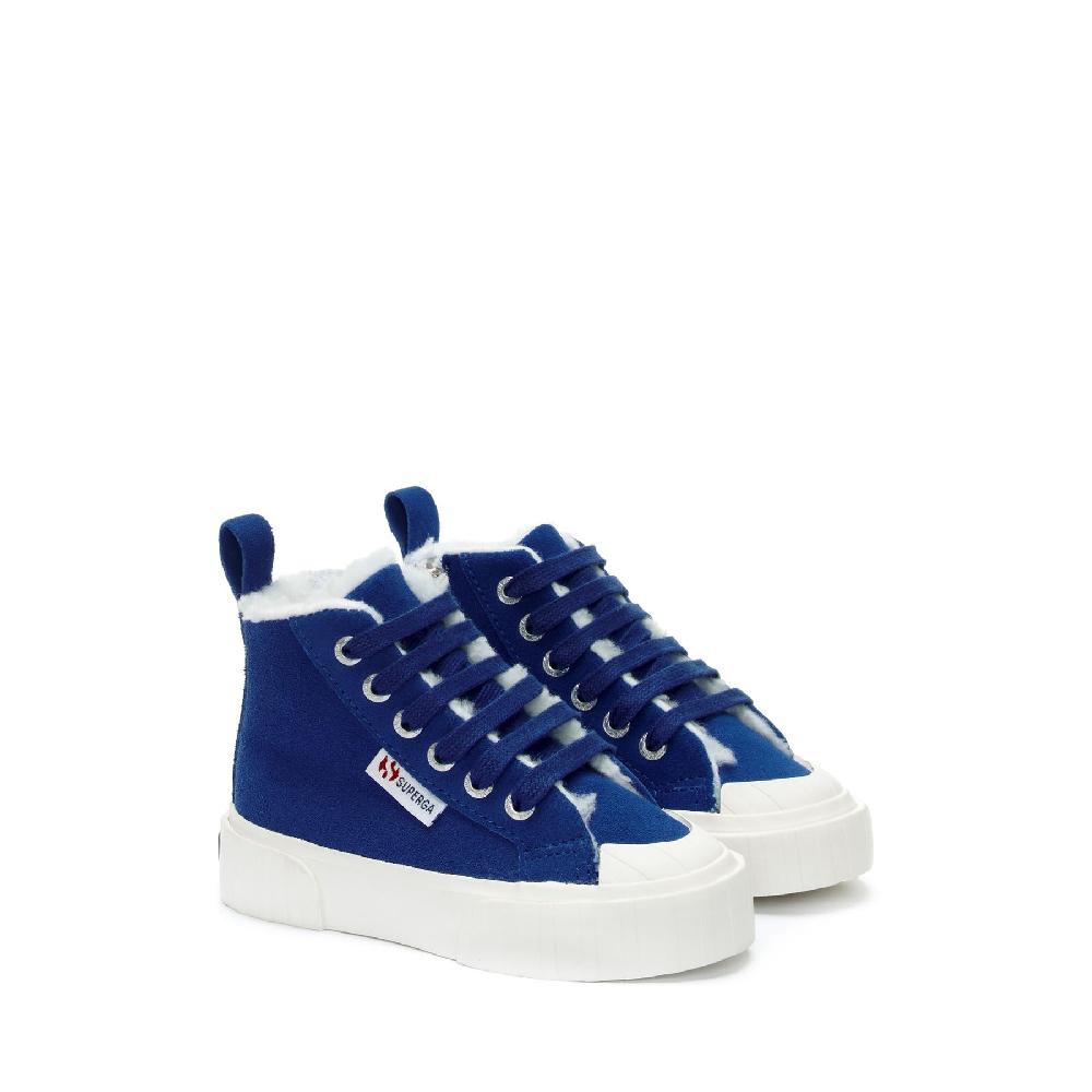 Superga 2696 KIDS STRIPE SUEDEBLUE ROYAL-FAVORIO