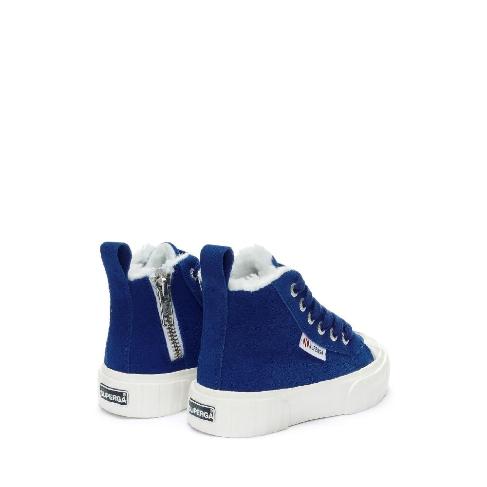 Superga 2696 KIDS STRIPE SUEDEBLUE ROYAL-FAVORIO