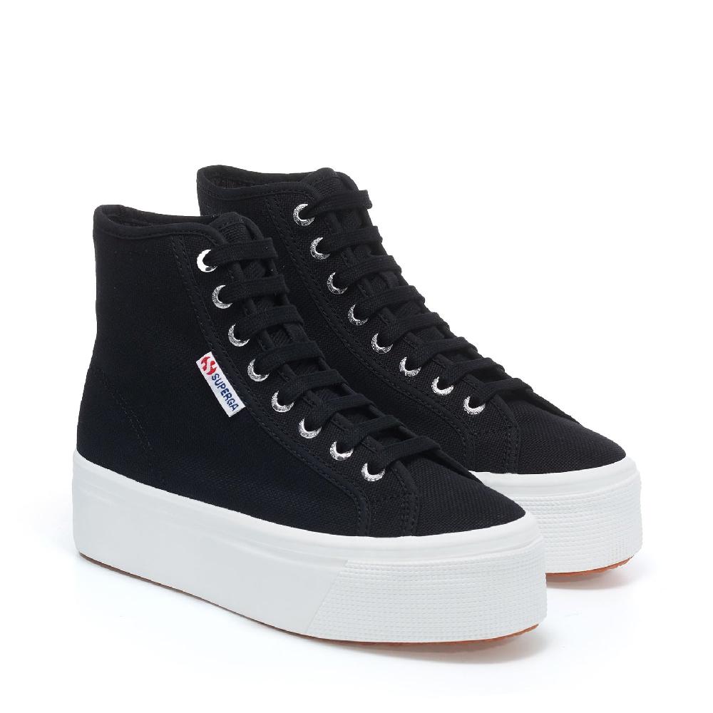 Superga 2708 HI TOPBLACK-FWHITE
