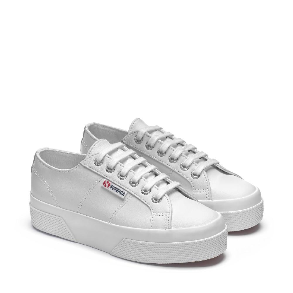 Superga 2740 PLATFORM NAPPAOPTICAL WHITE