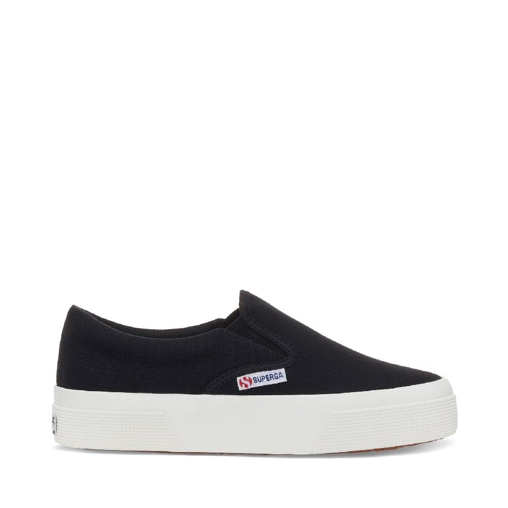 Superga 2740 PLATFORM SLIPONBLACK-F AVORIO