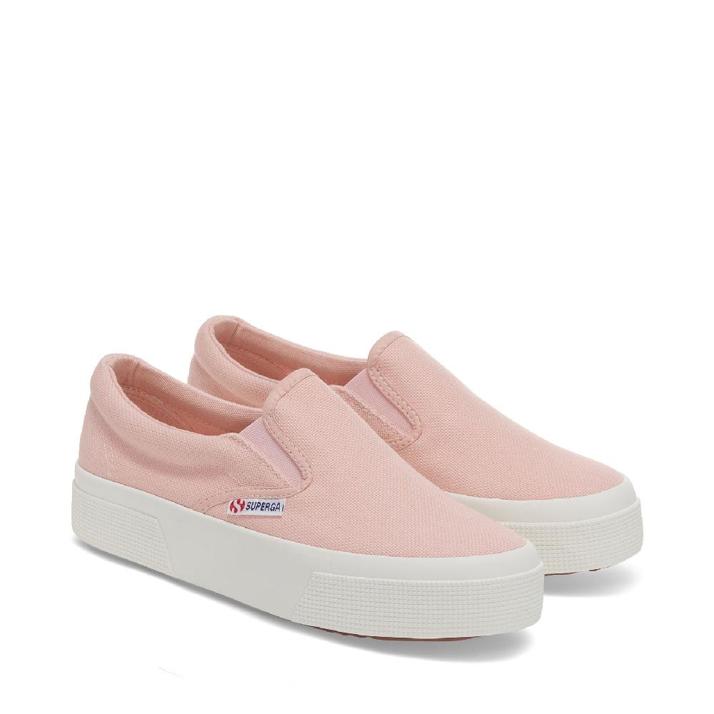 Superga 2740 PLATFORM SLIPONPINK BLUSH-F AVORIO