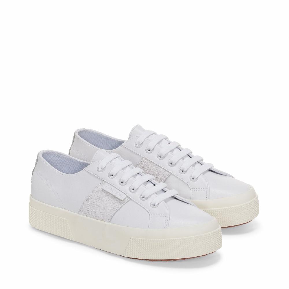 Superga 2740 PLATFORM SNAKEWHITE-SILVER-FAVORIO