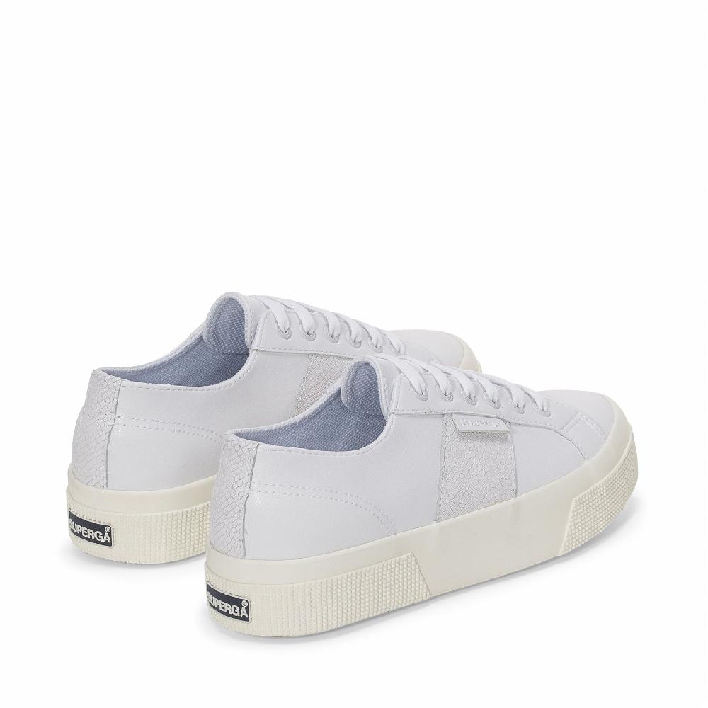Superga 2740 PLATFORM SNAKEWHITE-SILVER-FAVORIO
