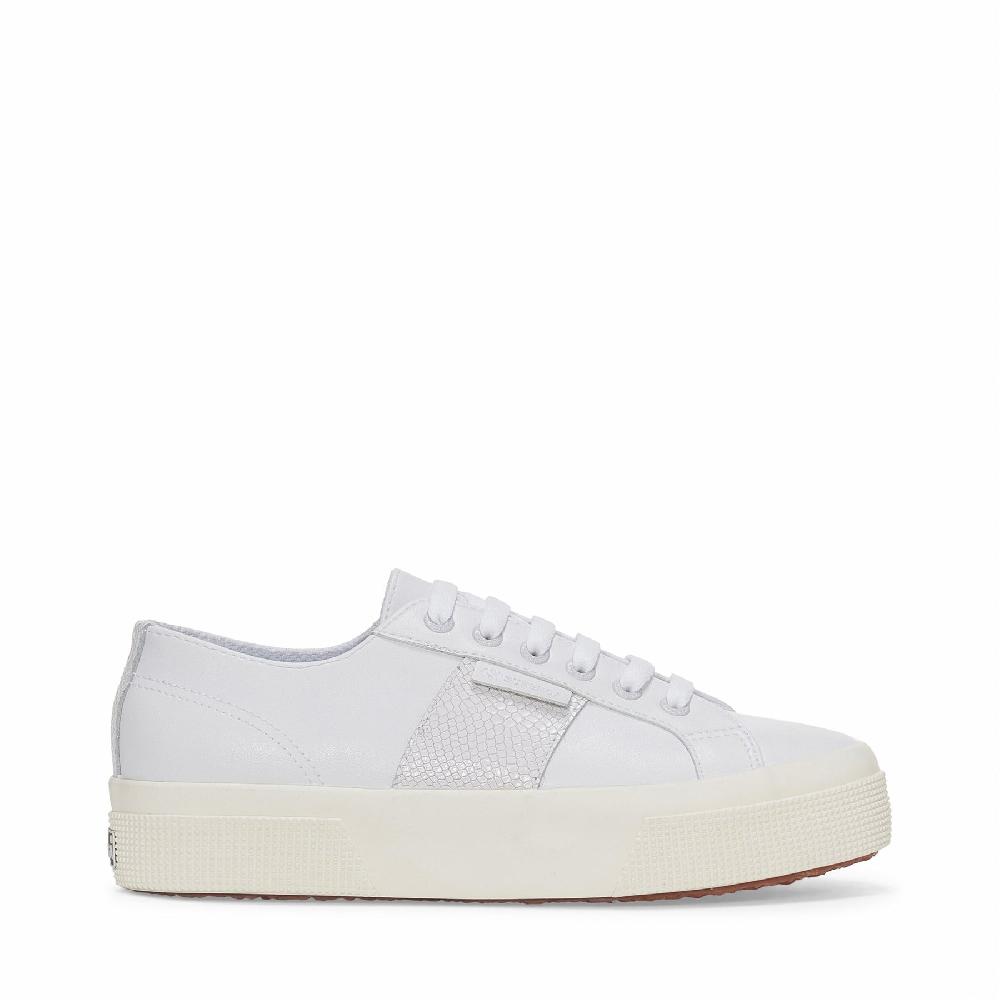 Superga 2740 PLATFORM SNAKEWHITE-SILVER-FAVORIO
