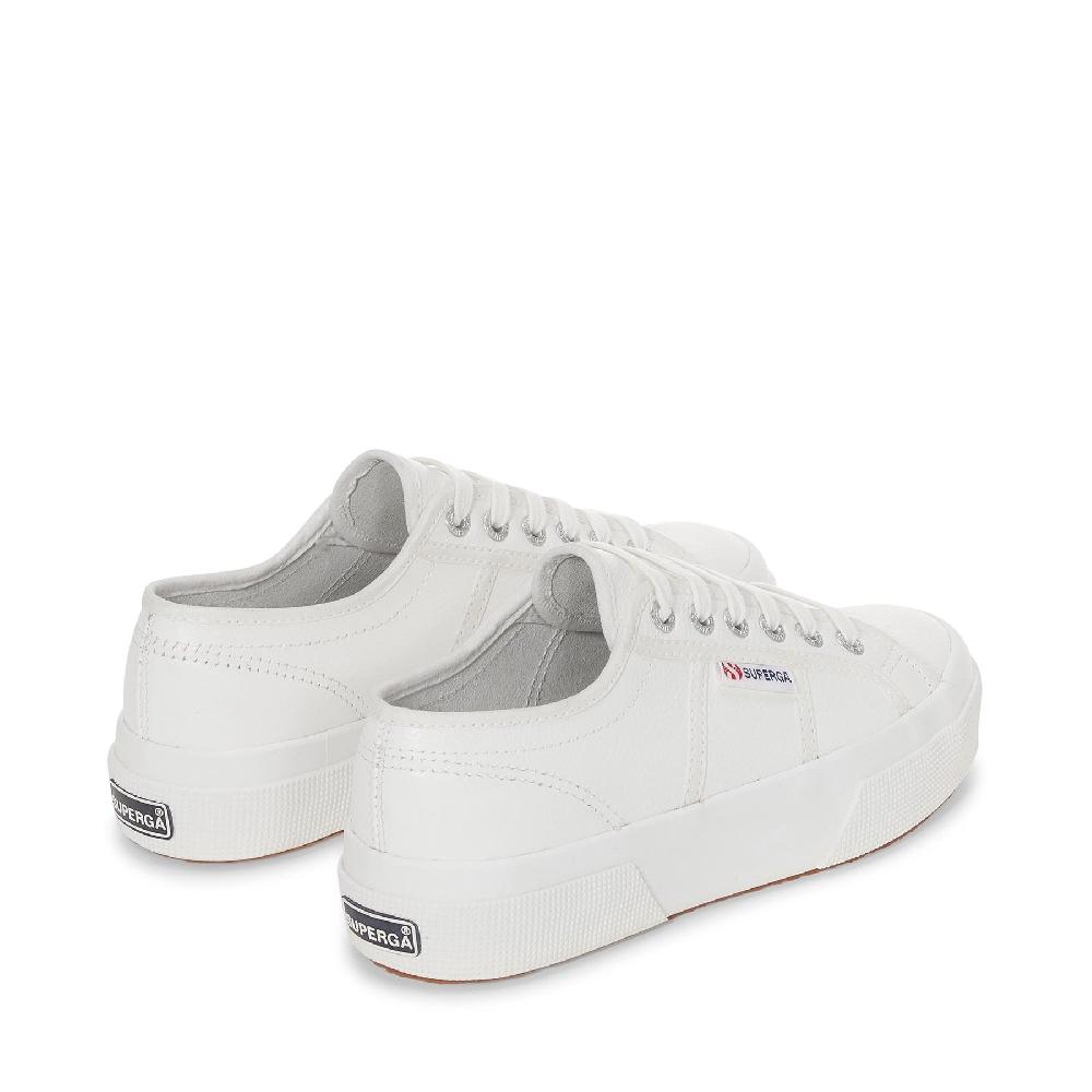 Superga 2740 PLATFORM TUMBLED LEATHERWHITE