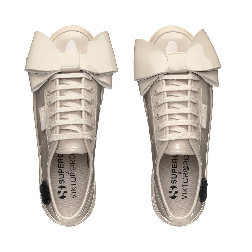 Superga 2740 PLATFORM VEGAN PATENT MATERIALBEIGE