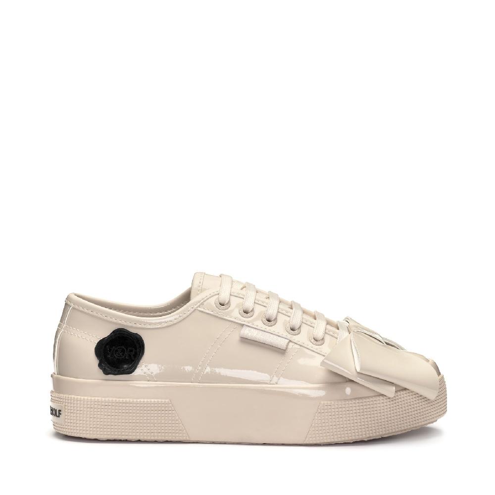 Superga 2740 PLATFORM VEGAN PATENT MATERIALBEIGE
