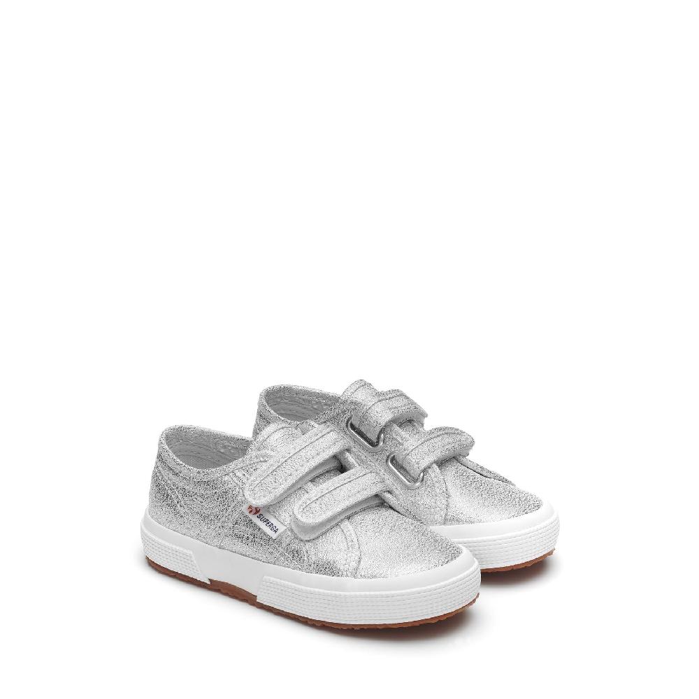 Superga 2750-LAMESTRAPJGREY SILVER