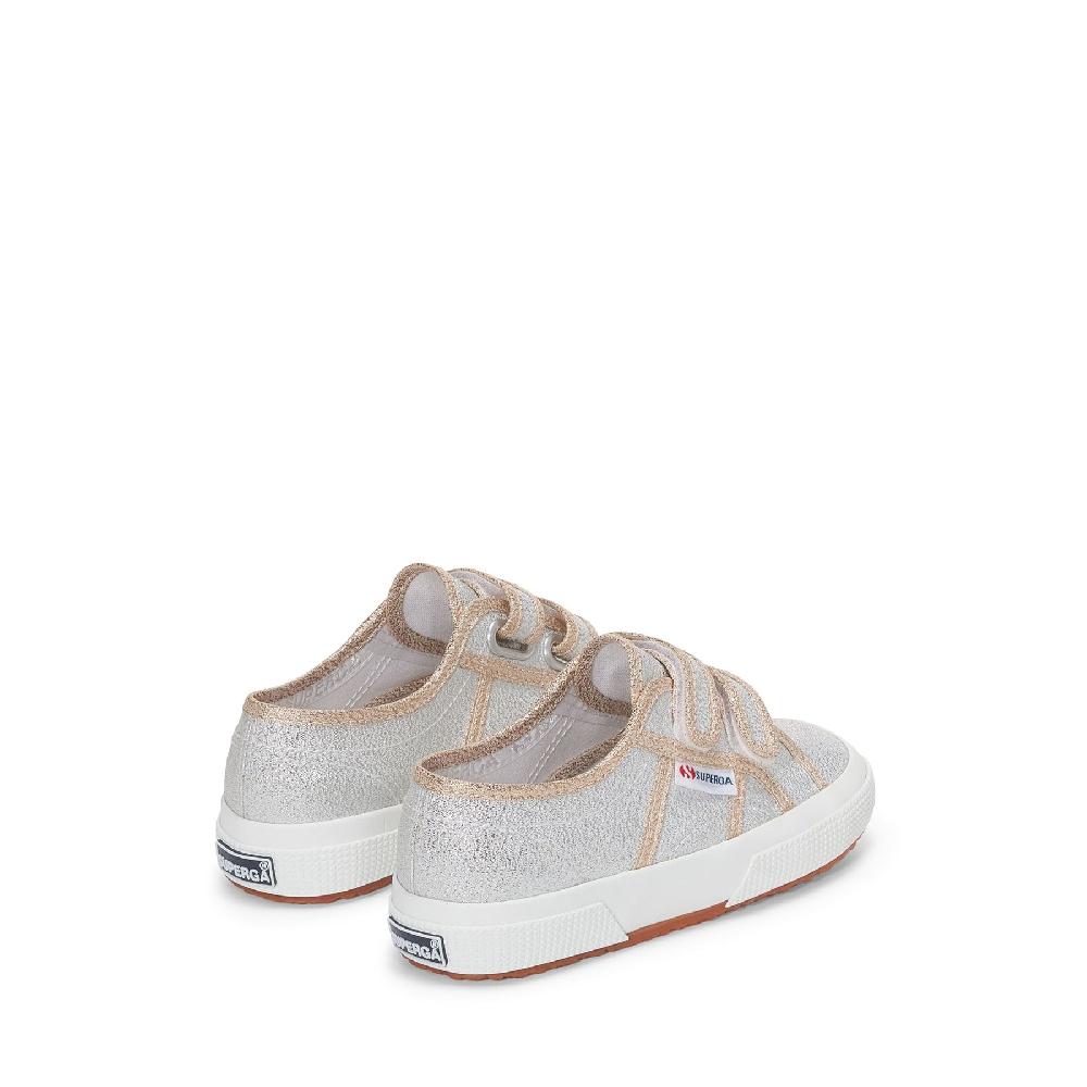 Superga 2750-LAMESTRAPJGREY SILVER-GOLD