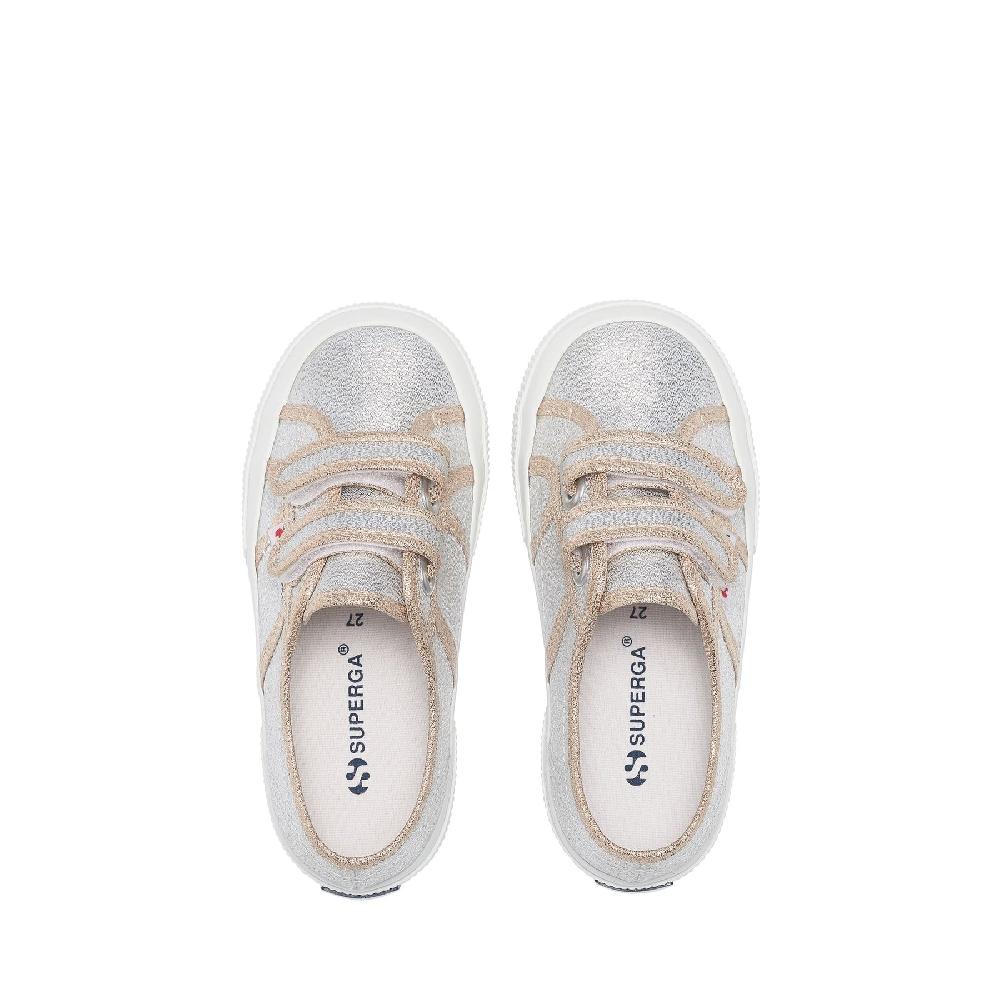 Superga 2750-LAMESTRAPJGREY SILVER-GOLD