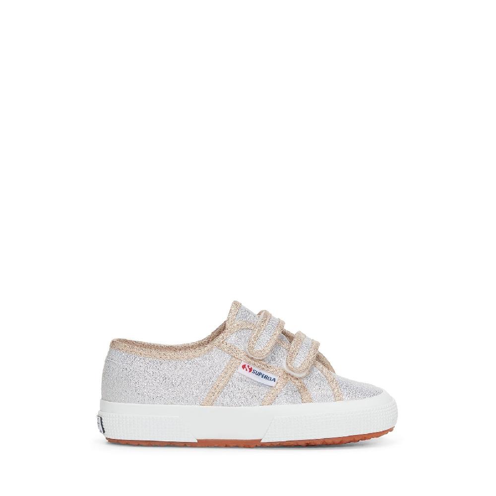 Superga 2750-LAMESTRAPJGREY SILVER-GOLD