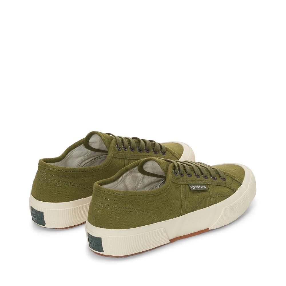 Superga 2750 OG HERRINGBONEGREEN-OFF WHITE
