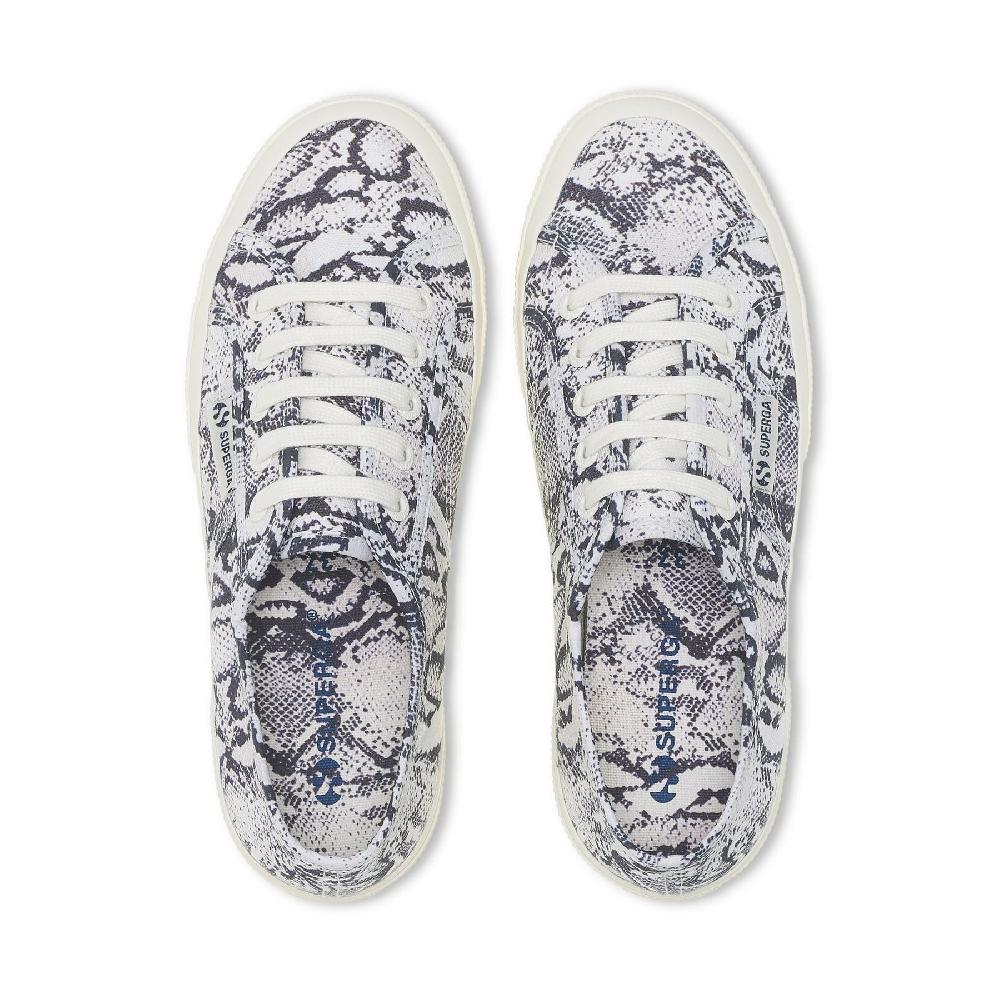 Superga 2750 PRINTWHITE AVORIO-NAVY SNAKE