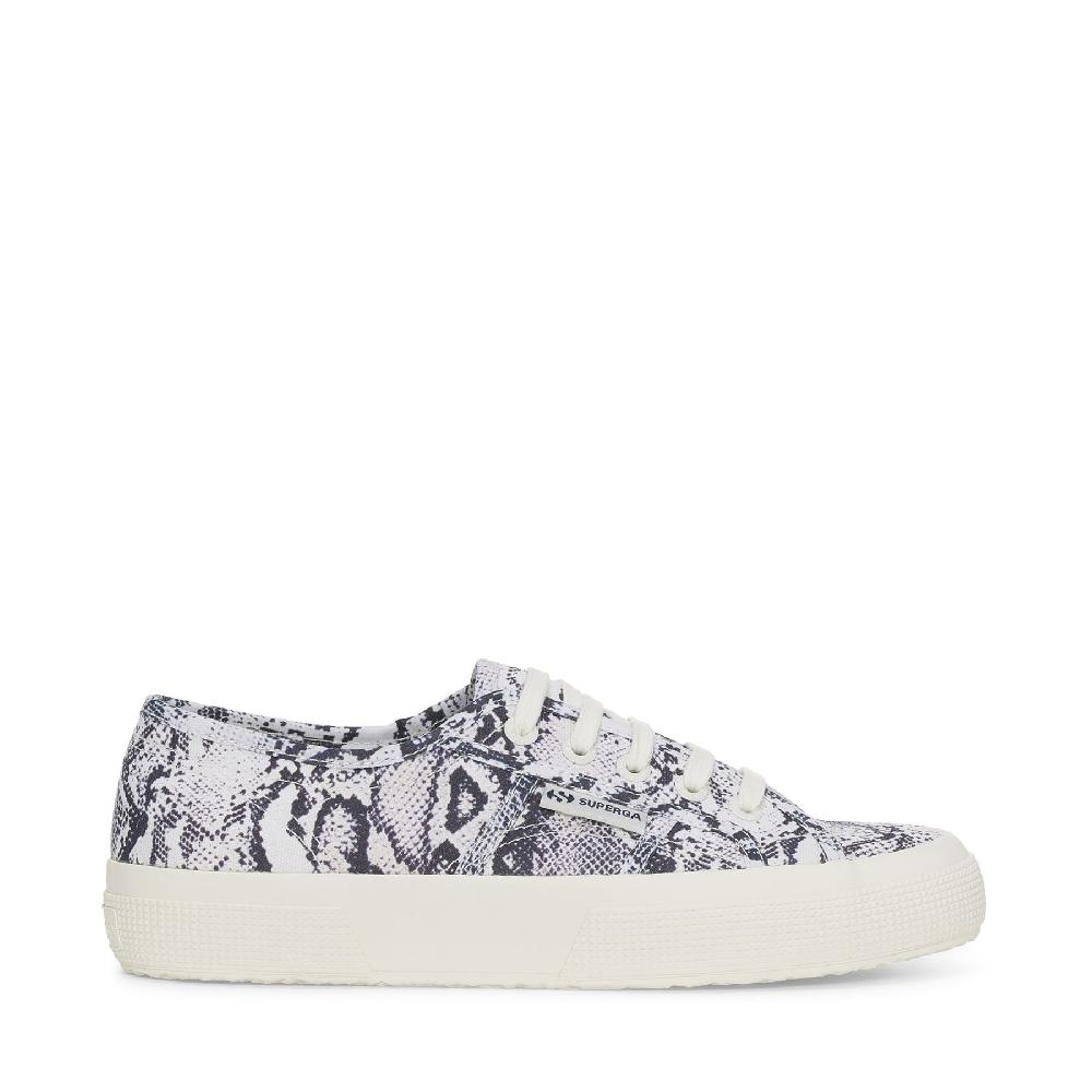 Superga 2750 PRINTWHITE AVORIO-NAVY SNAKE