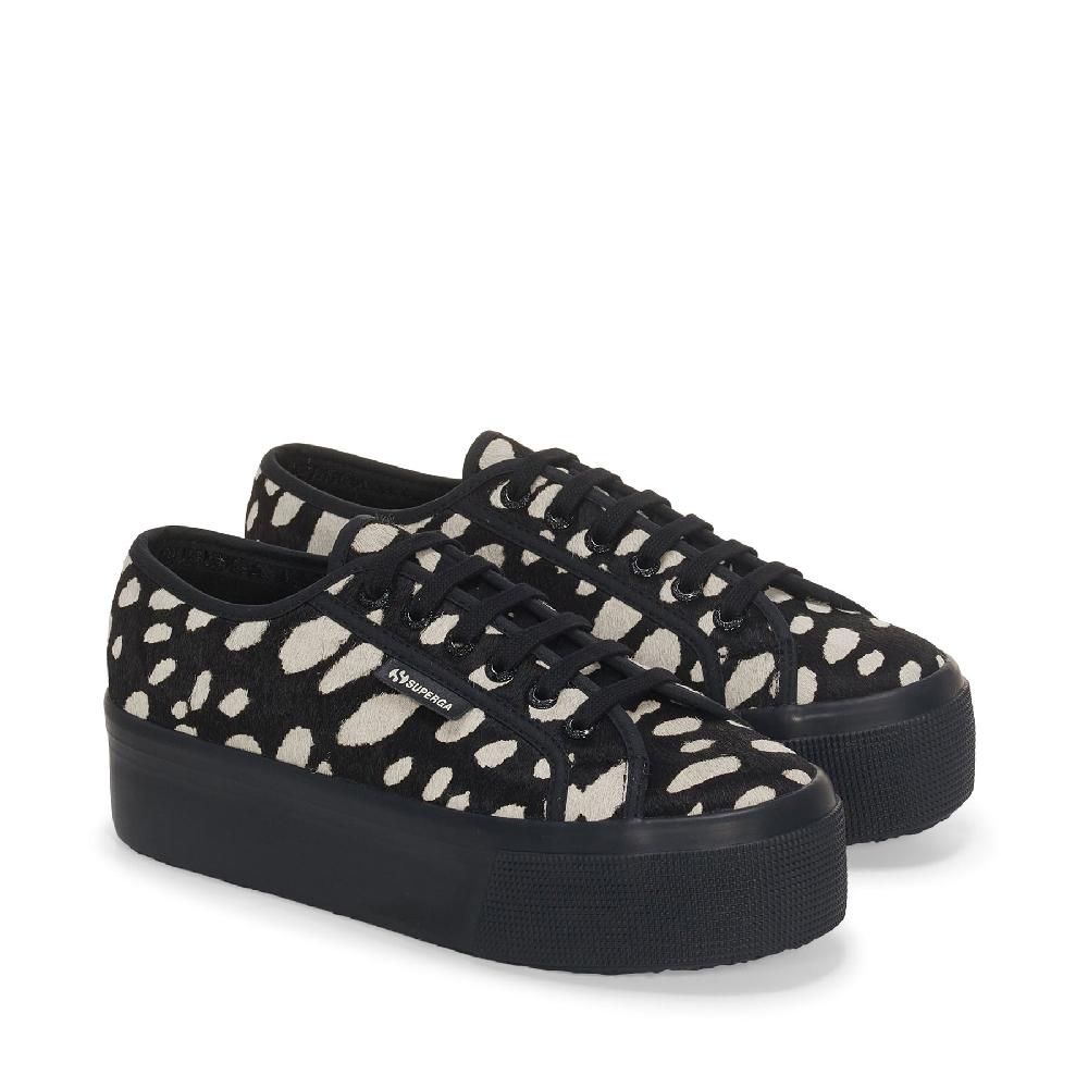 Superga 2790 DK DALMATIAN CALF HAIRBLACK-BEIGE