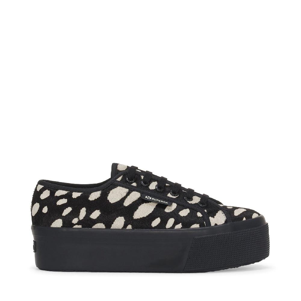 Superga 2790 DK DALMATIAN CALF HAIRBLACK-BEIGE