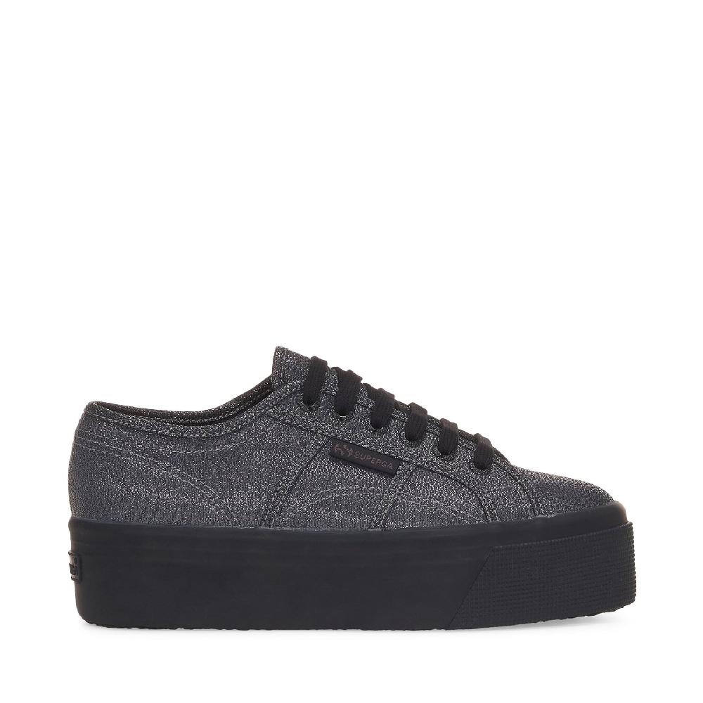 Superga 2790 PLATFORM LAMETOTAL BLACK HEMATITE