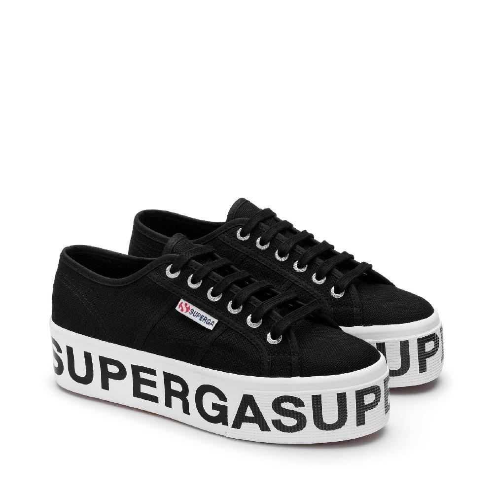 Superga 2790 PLATFORM LETTERINGBLACK