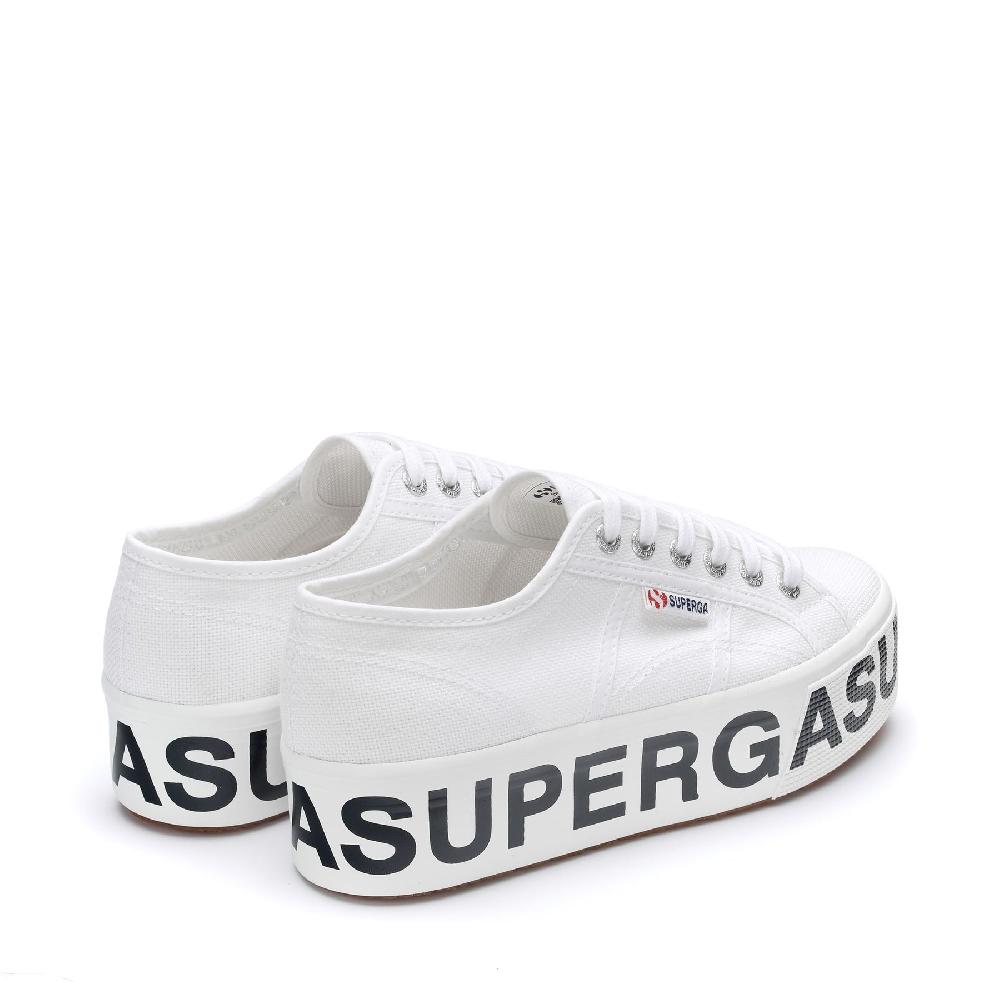Superga 2790 PLATFORM LETTERINGWHITE